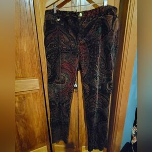 Ralph Lauren Paisley Velvet Pants
